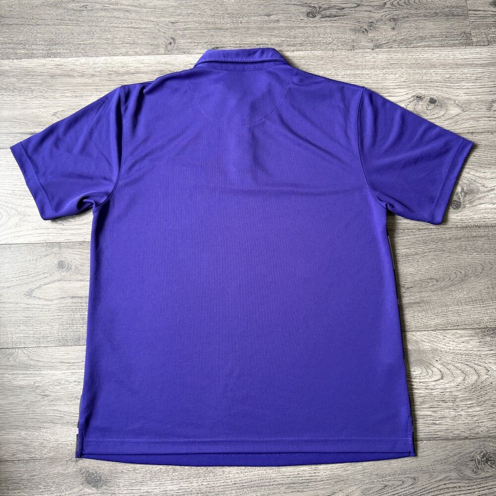 PGA Tour Pro Series Men's Purple & Gray‎ Striped Golf Polo Shirt - Size Large - Picture 7 of 7
